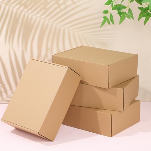 Qilery 100 Pcs 9x6x4'' Shipping Boxes Corrugated - size: 9 x 6 x 4 inches