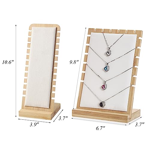 Necklace Display Stands for Selling Necklace Holder Set 3PCS Gray - color: Gray