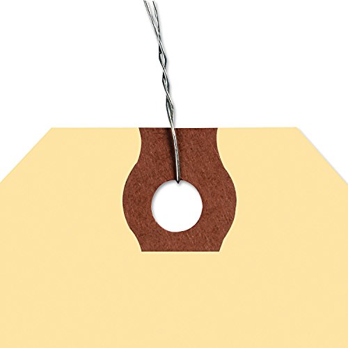 Avery 12605 Shipping Tags W/Wire, No 5, 4-3/4-Inch x2-3/8-Inch, 1000/BX, Manila