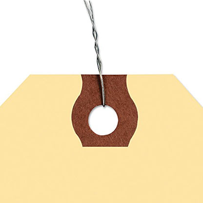 Avery 12605 Shipping Tags W/Wire, No 5, 4-3/4-Inch x2-3/8-Inch, 1000/BX, Manila