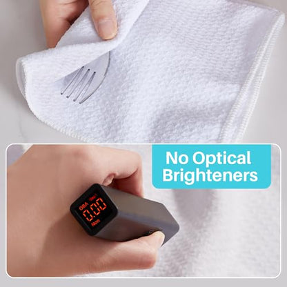 JOYMOOP Microfiber Cleaning Cloth, 6 Piece Set, Large, White - color: N
