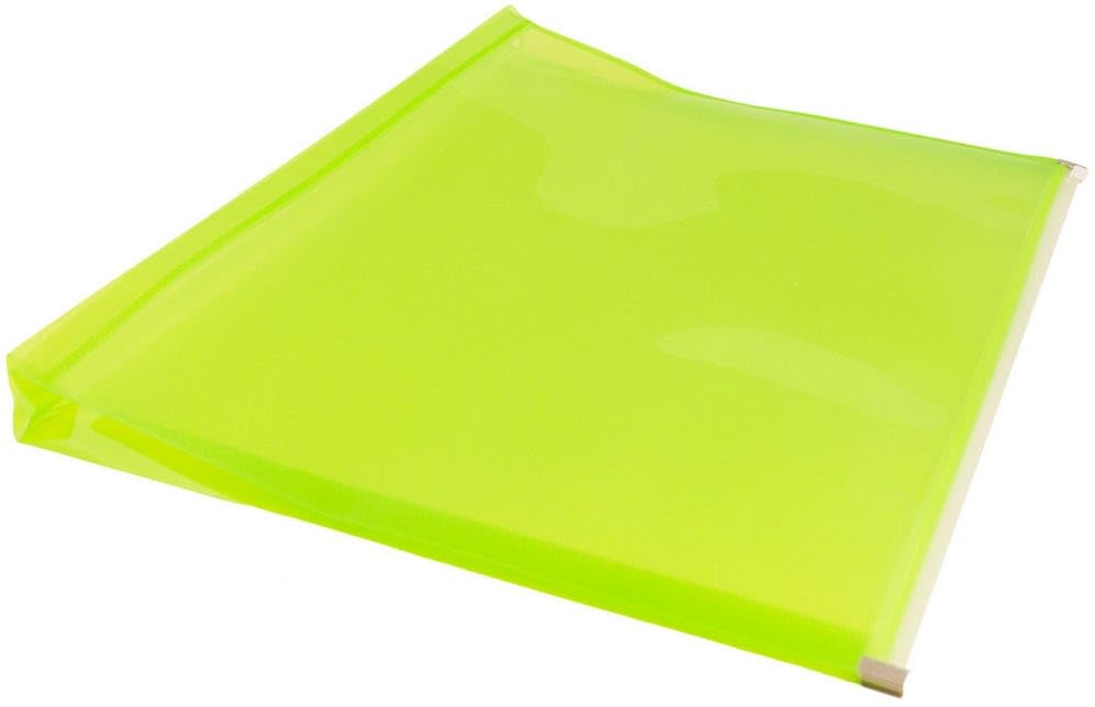 JAM PAPER Plastic Envelopes with Zip Closure - Letter Booklet - 9 3/4 x 13 - Lime Green - 3/Pack - color: Lime Green, size: Letter Size - 3 Pack