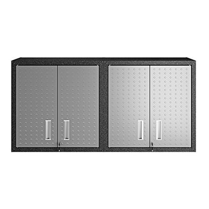 Manhattan Comfort Fortress Collection Convenient Durable Mobile Garage 6 Piece Tool Set, Great for a Variety of Tools and Supplies, 6 Piece, Dark Charcoal Gray/Silver - color: Black/Grey, style: 6-Piece Set