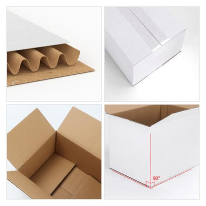 25-Pack Shipping Boxes 8x8x2 Inches, White - color: White, size: 8x8x2-25-Pack