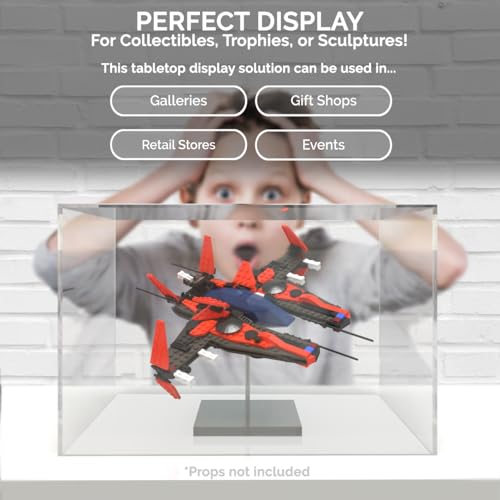 18" x 12" x 12" Acrylic Display Riser Box No Lid with One Open Side Versatile Large Clear Retail Product Platform and Merchandise Storage Bin by Marketing Holders - size: 18"w x 12"d x 12"h
