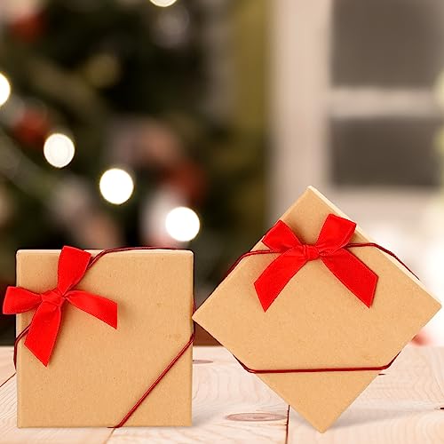 60 Pcs Elastic Bows for Gift Boxes Wrapping 15.74 Inches - color: Red
