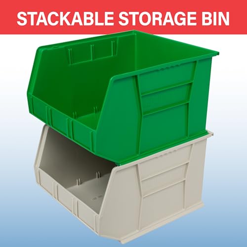 Akro-Mils 30270 AkroBins Plastic Storage Bins, 18"x16"x11", Red, 3-Pack - color: Red