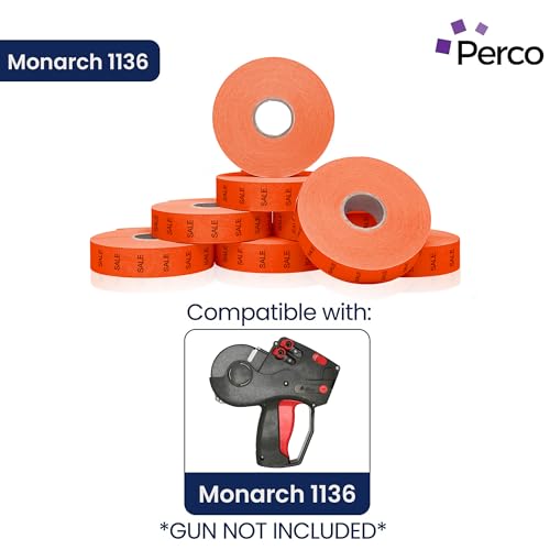 Pricing Labels for Monarch 1136 Sale - 14,000 Labels w/ 8 Rolls Value Pack, 1 Sleeve - Made in USA - color: Sale, size: 1 Sleeve