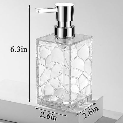 Clear Acrylic Pump Bottle Refillable Lotion Soap Dispenser 10oz - color: Clear, size: 1 Pack