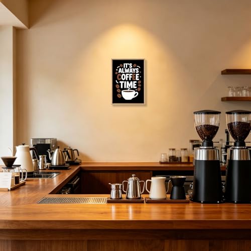 It's Always Coffee Time Cafe Bar Wooden Box Sign 8x12 Inch - color: It's Always Coffee Time
