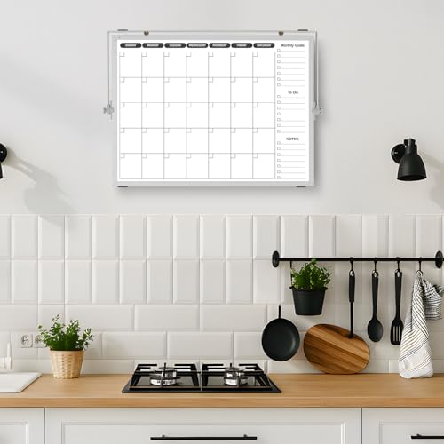 Planning Boards,White Board Dry Erase Calendar with Stand,Double-Sided Weekly Calendar Schedule Board with Time Slots&Monthly Planner with to DO List for Desk and Wall 16"×12"(1 Pack) - size: 16"×12"