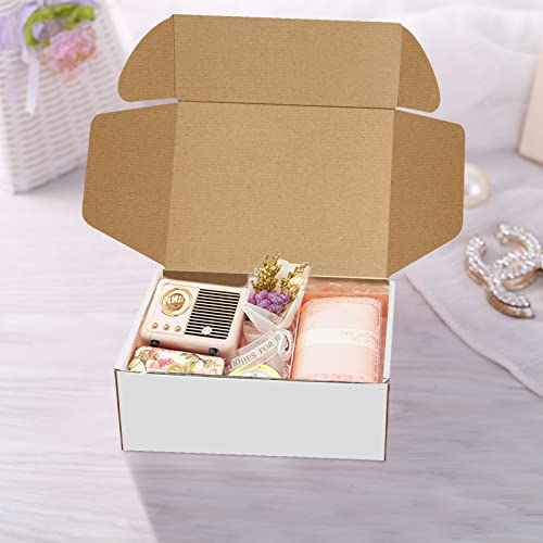 BoShahai White Shipping Boxes, 8x6x3 inches, 30 Pack - size: White 8*6*3 Inch