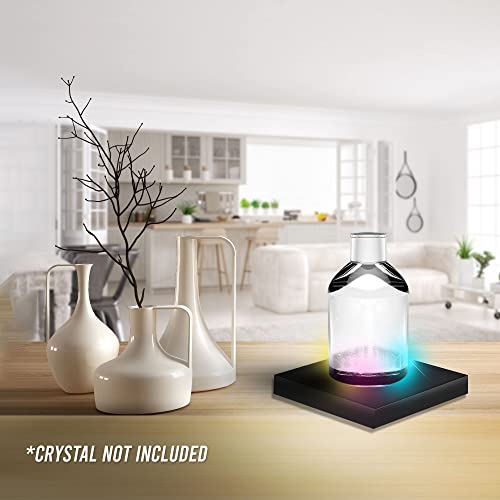 16 LED Multi-Color Light Stand Base- Lighted Acrylic Display, Crystal Display, Trophy & Art Hologram, 3D Pedestal Stand for Crafts, & Other Special Centerpieces, 4.5V AC/USB Adapter, Matte Black - style: Multi-Color Light