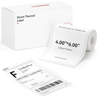 NIIMBOT 4×6'' Shipping Labels Only for NIIMBOT B4 Label Printer - size: 4" x 6"