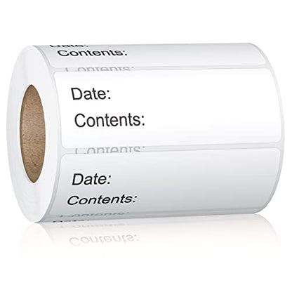 500PCS 1" x 3" Write-On Freezer Labels for Food Containers/Jars - color: 1-color
