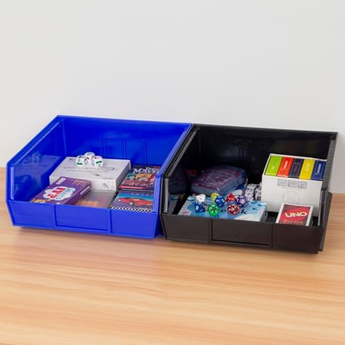 Akro-Mils 30235 AkroBins Plastic Storage Bins, 11"x11"x5", Blue, 6-Pack - color: Blue
