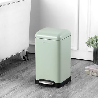 happimess Betty Retro Mini 3.2 Gal Step Trash Can, Pistachio Gelato - color: Pistachio Gelato