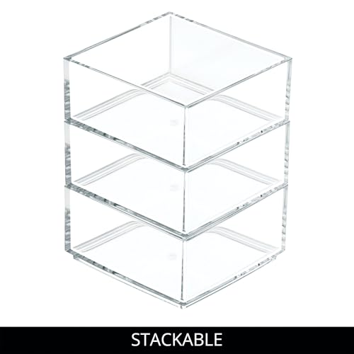 iDesign Clarity Plastic Drawer Organizer, Clear, X-Small, 4" x 4" x 2" - size: XS