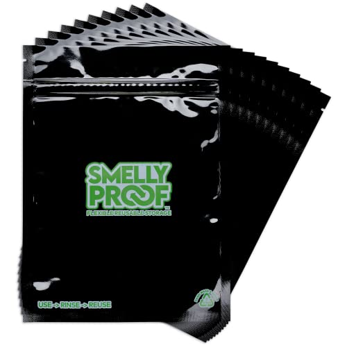 10pk 4-MIL Reusable Food Storage Bags, Reusable Sandwich Bags, Freezer Bags, BPA Free, No PEVA, Non-Silicone Bags for Food Storage, Snack Bags, 10 Black Smelly Proof Bags 6.5" x 7.5" - size: 10 x Reusable Bags