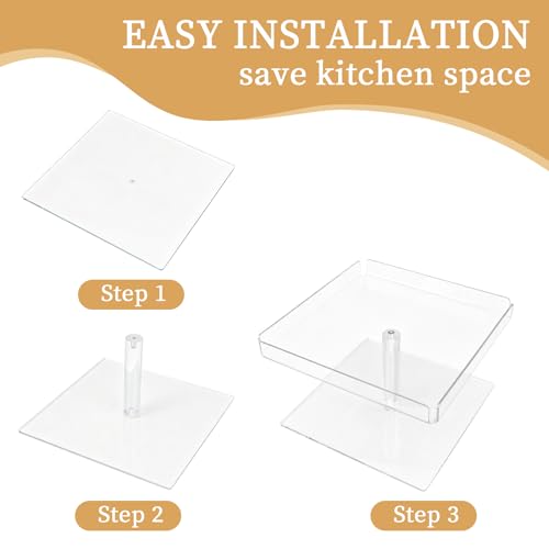 3 Pcs Clear Acrylic Dessert Stand Set, 3 Sizes Cupcake Display Stands for Wedding Birthday Party, Treats Buffet Risers for Cupcakes Cake Pastry Food