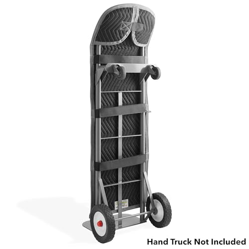 Sure-Max Heavy Duty Round Top Hand Truck Dolly Cover, Woven Cotton/Polyester, 50" x 16", Black