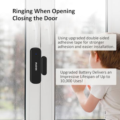 SECRUI Wireless Door Chime for Home Door Opening & Business Entering - size: 1 sensor 2 receiver
