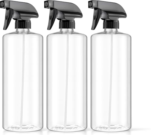 Bar5F 32 oz Empty Plastic Spray Bottles with Trigger, 3-Pack