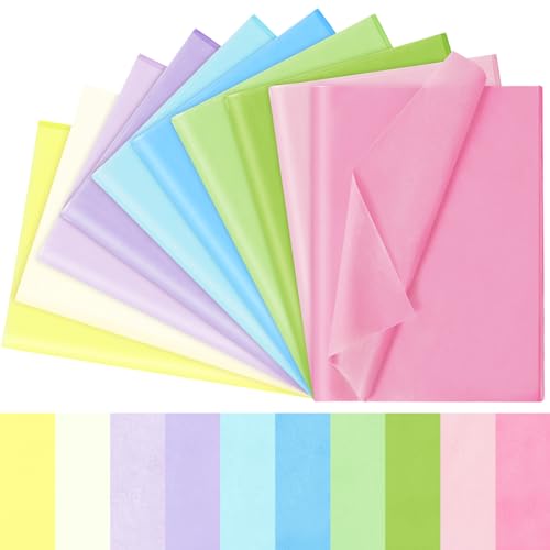 120 Sheets 14 x 20 Inch Pastel Tissue Paper for Gift Bag Wrapping - color: Pastel
