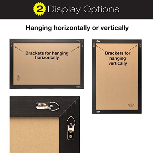 Excello Global Products Black Wooden Magnetic Dry Erase Whiteboard, 24"x36" - color: Black