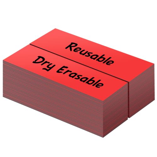 LLPT Dry Erase Magnetic Labels, 1" x 3" 50 Packs, Red - color: Red, size: 1" x 3"
