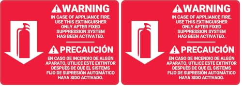 Fire Extinguisher Instruction Warning Bilingual Spanish - Wall Sign Bilingual Signs 8"x12" Metal Sign Danger Warning Man Cave Yard Indoor Or Outdoor (Pack of 2) - size: 8"x12"/20cm x 30cm (Pack of 2)