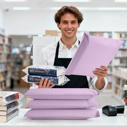 Fuxury Bubble Mailers Bulk 10x13 Inch Lavender 250 Pack - color: Lavender, size: 10x13" 250PC