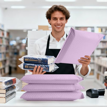 Fuxury Bubble Mailers Bulk 10x13 Inch Lavender 250 Pack - color: Lavender, size: 10x13" 250PC