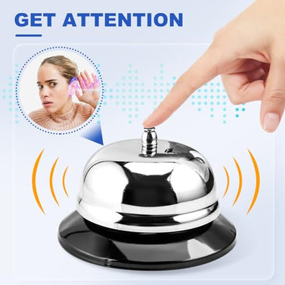 UCEC Desk Bell for Service, Ring Bell Sign, Dinner Bell for Inside - size: 1+1 Pack