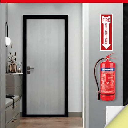 OLANZU Fire Extinguisher Decals and Labels for Wall, 5 Pack, 4x12" - size: Pack of 5