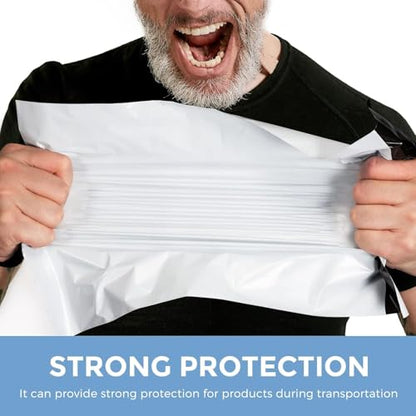 Metronic Poly Mailers 12x15.5 100 Pcs Medium Size Shipping Bags for Clothes - color: White, size: 12x15.5 100PC