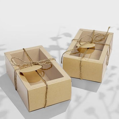 Conchpeople 30 Pcs Drawer Boxes 6.5x3.5x2 IN with W IN dow Card & Ribbon