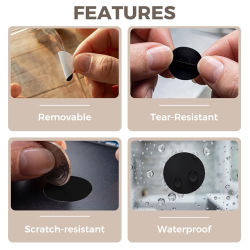 2040 Pcs Dot Stickers 0.4" Color Coding Labels, Black - color: Black