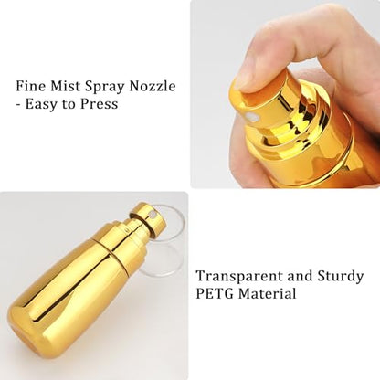 Cosywell Travel Spray Bottle 3 Pack 2oz 60ml Gold+Pink+Clear - color: Gold+Pink+Clear, size: 2 oz