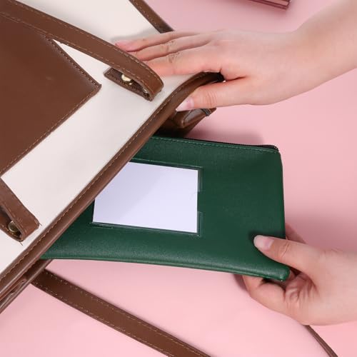 3PCS Mini Bank Money Bag for Cash, 8.3" x 4.5" Zipper Bank Bags with Label Security Money Pouch for Organize Cash, Coins, Cosmetics, Invoice, Bills, Tools (3 Colors)