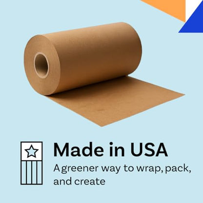 Kraft Paper Roll, 18" x 14400" (1200') Made in USA, 30 lb. Brown Packing Paper Roll, Recyclable Void Fill, Brown Kraft for Shipping, Packing, Wrapping, Storing - size: 18 inch x 1200 feet