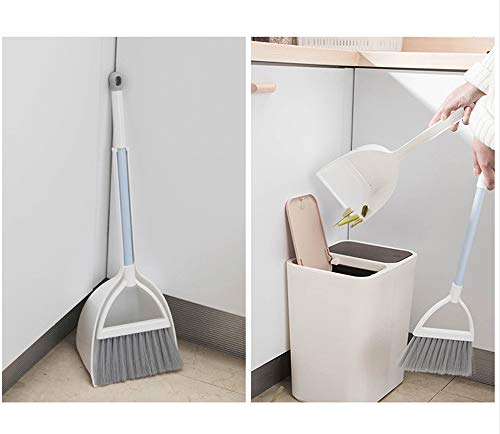 Mini Broom and Dustpan, Home Kitchen Sweeping for Kids(White+Gray) - color: White+gray