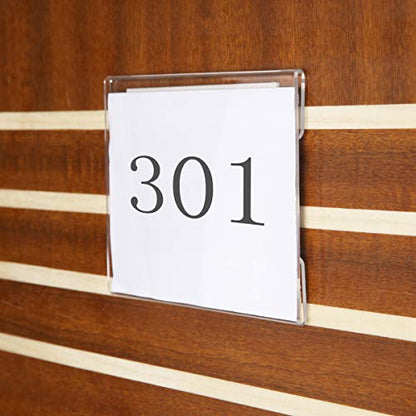 NIUBEE Acrylic Sign Holder 5x7 Wall Door Mount for Flyer Paper Display - size: 5x7"