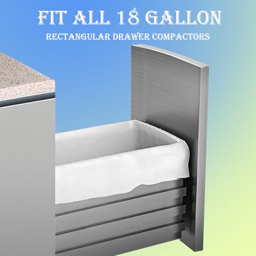 18 Gallon Drawstring Trash Bags, Heavy Duty Large Kitchen Garbage Bags, Leak Proof & Tear Resistant Tall Trash Can Liners Fit 13-18 Gallon Trash Can 50 Count - color: for Code Q Green