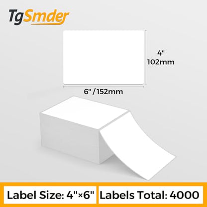 3-Proof 4" x 6" Fanfold Thermal Shipping Label, 8-Stack 4000 Labels - size: 4" x 6" - 8 Stacks ( 4000 labels ）