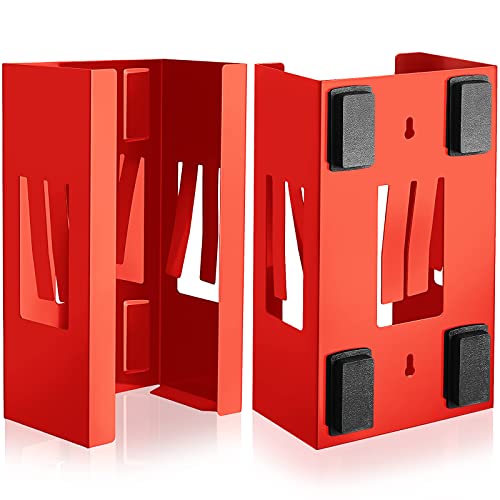 Lounsweer 2 Pcs Magnetic Glove Box Holder Wall Mount Dispenser, Red - color: Red