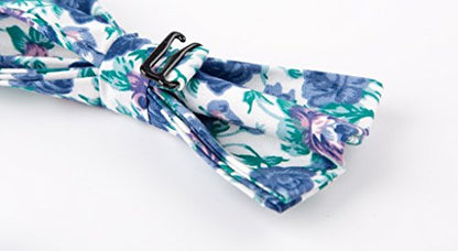 LEVAO Men's Cotton Floral Printing Bow Tie - color: Cb0127