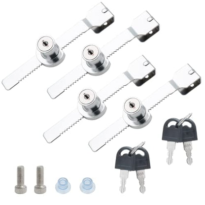 4 Pack Sliding Glass Door Lock, Keyed Alike Showcase Display Case - size: 5.56 inch / 141mm - 4 Pack