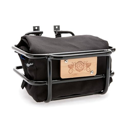 Portland Design Works Takeout Basket - Front Bicycle Attachment Accessories, Small Basket for Adult Bikes - style: Basket With Roll-top Bag