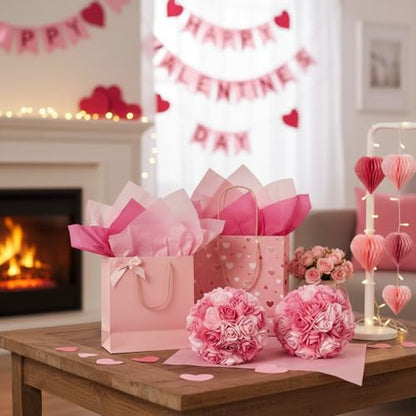 500 Sheets Pink Tissue Paper Bulk 15 x 20 Inch for Wedding Birthday Gifts - color: Pink, size: 15 x 20 Inch